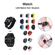 Led Digital Display Waterproof Electronic Watch / Led Digital Display Children Watch / Jam Budak / J