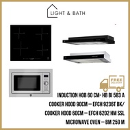 [BUNDLE] Induction Hob 60cm and Semi Integrated Hood 90cm and Microwave Oven 60cm