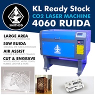 4060 Ruida CO2 Laser Cutting Machine for Acrylic Fabric Rubber Wood Glass 50W Engraving and Cutting