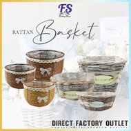 礼篮/花艺/收纳篮/花篮/RATTAN BASKET/Hamper/Raga Hantaran/Raga Rotan/FRUIT BASKET/BAKUL RATTAN/FLOWER BASKET/W