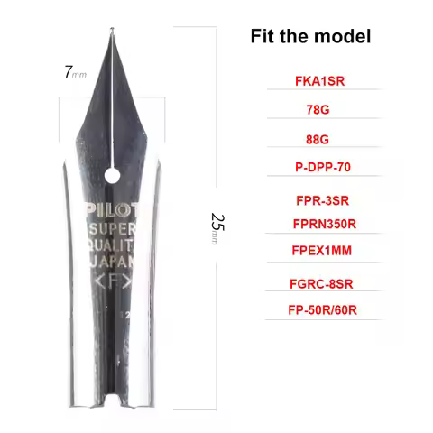Japan PILOT 78G/88G Replacement General Nib PILOT Original Accessories For FPR-3SR/ FP-50R/60R/Kakun