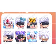Gojo Satoru Chibi Twitch Eotes: Gojo Satoru keychain