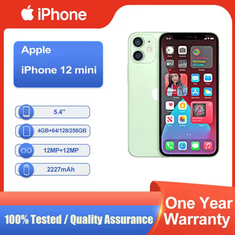 Original Unlocked Apple iPhone 12 mini 4GB RAM 64/128/256GB ROM Used 5.4" FaceID NFC Super Retina XD