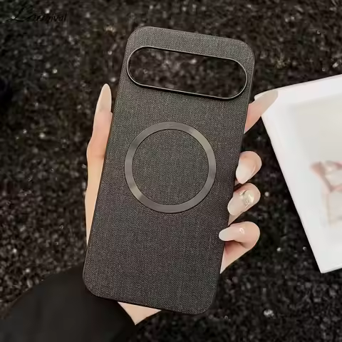 Luxury Fabric Cloth for Magsafe Case for Google Pixel 10 9 8 7 6 Pro XL 8A 7A 6A Magnetic Slim Shock