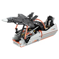 JJ9230 Boys' Toy Building Blocks Model F35 Fighter Jet Simulation Driver Assembly Building Blocks
