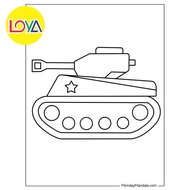 Set of 22 TANK coloring pages, A4, A5 coloring pages for children, military coloring pages