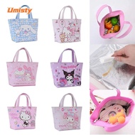UMISTY Fridge Thermal Bags, Portable Thermal Insulated Kuromi Lunch Bag, Cartoon Student Lunch Box Bag Tote Food Bags Food Small Cooler Bag