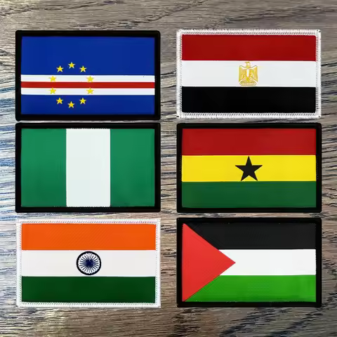 Polyester Flags Patch USA Germany Spain Sweden Serbia Portugal Switzerland Nigeria Palestine Flag Pa