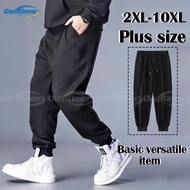 【2XL-10XL】Plus Size Men Pants Casual Sports Pants Loose Tie Feet Guard Pants Harlan Pants