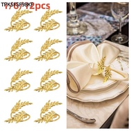 TPKSFSF98KF 1/6/12pcs Napkin Ring Buckles, Gold Leaf Modern Minimalist Napkin Holder, Exquisite Chri