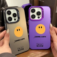 Hand Drawn English Yellow Emoji Phone Case Compatible for IPhone 15 14 13 12 11 Pro Max 7/8 Plus Se2020 Xr X Xs Max Macropore Lens Shockproof Hard Silicone Back Cover