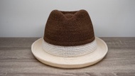 雙色簡約爵士帽-可可煉乳 針織帽 紙線編織 可水洗 台灣製