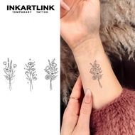 Inkartlink 8*12cm 1pc Flower & Herbal Fruit Juice Temporary Tattoo Sticker, Magic Tattoo, Last For 1