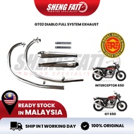 Diablo K-Speed GT02 Exhaust Full System for Royal Enfield GT 650 Interceptor 650 Exhaust Royal Enfie