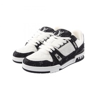 【二手】路易威登LOUIS VUITTON運動鞋 LV trainer 1A9JGB 皮革牛仔布 LV trainer 運動鞋 男士全新未使用