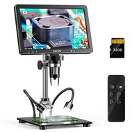 DM12 10.1'' HDMI Digital Microscope, 2000X Coin Microscope with IPS Screen, 20MP Soldering Microscop