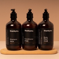 Hotel style shampoo, conditioner, shower gel/500ml酒店款洗护 thank you洗发水护发素沐浴露/500ml V5BQ