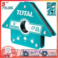 (P63)Total TAMWH75052 5 Inch Welding Magnet - 75Lbs Suction, Holds Angle 45 90 135, Soldering Suppor