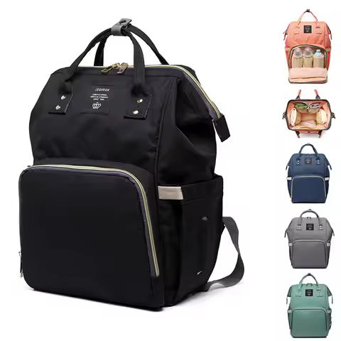 Original LEQUEEN Mommy Diaper Bags Mother Large Capacity Travel Nappy Backpacks Baby Nursing Bags Ou