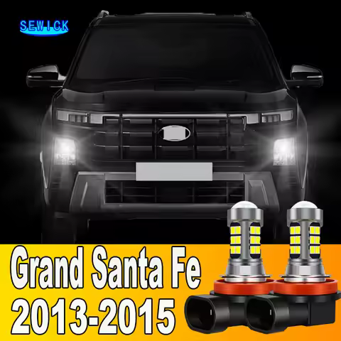 2x LED Fog Light Blub H8 Lamp Canbus No Error For Hyundai Creta Genesis Grandeur HG i20 i30 i40 ix35