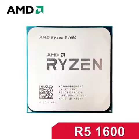 AMD Socket AM4 Ryzen 5 1600 R5 1600 3.2 GHz Six-Core Twelve Thread 65W CPU Processor YD1600BBM6IAE
