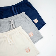 Lebear Embroidery Jogger Shorts in Grey