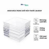 [30x30cm] Transparent acrylic mica plastic sheet, size 30x30cm, many thicknesses