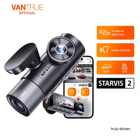 Vantrue N5 DashCam 4 Channel WiFi 360° All Sides STARVIS 2 IR Night Vision Voice Control GPS Car Das