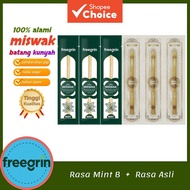 Freegrin Miswak 4-Pack: 2 Mint + 2 Clove | 3 Mint + 3 Original Sticks