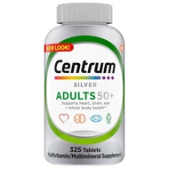 Centrum Silver Adults 50+ (แพคเก็จใหม่)Multivitamin, 325 Tablets สูตรช่วงอายุ 50 ขึ้นไปทานได้ทั้งชายและหญิง Exp.04/25