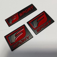3D Metal Black Red Logo F SPORT Emblem FSPORT Nameplate Car Fender Badge Trunk Decal For Lexus F SPORT Stikcer Accessories