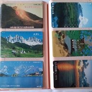 Japan public phone variety used old phone card