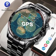 LIGE New GPS Smart Watch Men Outdoor Compass Sport Fitness Bracelet Bluetooth Call Clock Waterproof Steel Smartwatch For Android And IOS