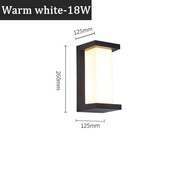 OSABO Balcony Waterproof Outdoor Lighting Porch Garden LED Wall Lamp Exterior Fence Veranda Facade L