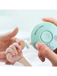 1套 電動嬰兒指甲修剪器,新生兒安全指甲剪刀套裝,配置6個可替換研磨頭,低噪音手持人體工學設計美容工具套裝,適用於嬰兒、兒童和成人的指甲