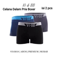 ch0 2pcs Celana Dalam Pria Boxer Dewasa Remaja CD laki laki vi Bb