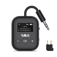 1Mii Bluetooth 5.3 トランスミッター Bluetooth TV トランスミッター 25時間再生 aptX AD/HD/低遅延/AAC ワイヤレス オーディオ 送信機OLEDディスプレ