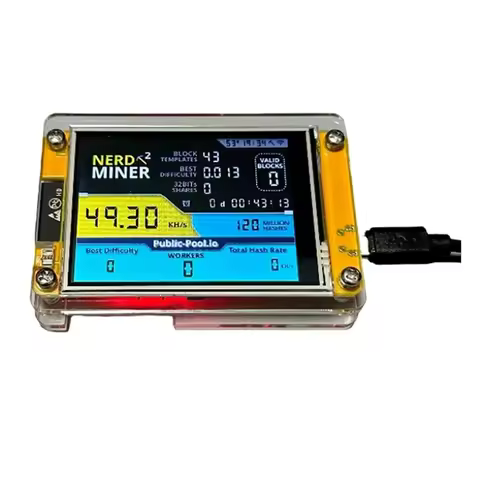 Brand New Nerdminer V3 2.8-Inch BTC Solo Lottery Nerd Miner Crypto Bitcoin Miner Solo Mining Machine