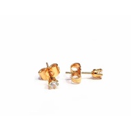 [1 PAIR] Men's Titanium Zircon Diamond Stud Earrings Fashionable, Rust-Resistant and Fade-ResistantW