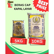 BERAS REBUS CAP KAPAL LAYAR 5KG/PARBOILED RICE 5 KG Beras Rebus Cap Kapal Layar 5KG