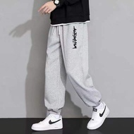 Fall Loose Fit Sporty Jogger Pants with Cuffed Hems