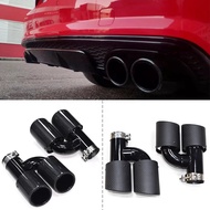 SYPES black carbon fiber A3 exhaust pipe for Audi A4 A5 A6 A7 exhaust tip to S4 S5 S6 S7 muffler tip