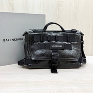 Balenciaga超帥🖤黑色Arena羊皮ARMY郵差包