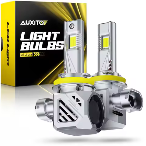 2Pcs AUXITO Canbus H11 Turbo LED 9005 HB3 9006 HB4 Headlights With Fans White High/Low Beam Lamps 25