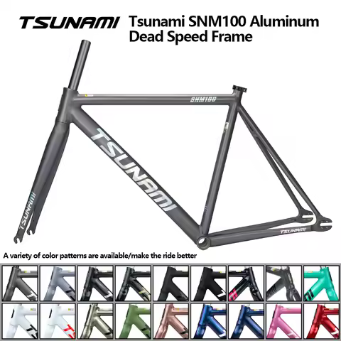 TSUNAMI SNM100 Frame Set 700C Aluminum Fixed Gear Carrier & Fork Track Fixed Bike 49CM 52CM 55CM 58C