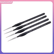 [Beautyoufeel] 5Pcs 00000 Precision Fine Tip Paint Brush Set For Acrylic Models Mini Miniature Detai