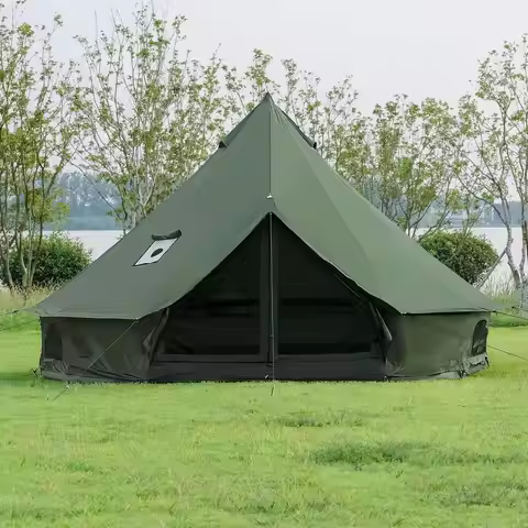 Spacious 16.4ft Yurt Tent with Stove Jack for Family Camping, Suitable for 8 People, All-Season Shel