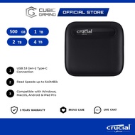 Crucial X6 USB Type-C Portable External SSD Solid States Drives (500GB/1TB/2TB/4TB)