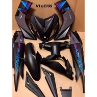 COVERSET YAMAHA LC135 V1 SNIPER RAINBOW & STICKER