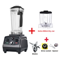 2L Blender with Extra 500ml dry Jar and Parts BPA Free Jar Heavy Duty Speed Timer Function Crush Ice Smoothies Blender Machine (2L / 2200W)